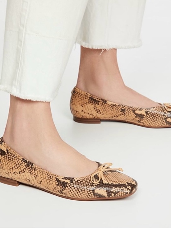 Sam Edelman Shoes - Sam Edelman Snake embossed leather slip on Flats